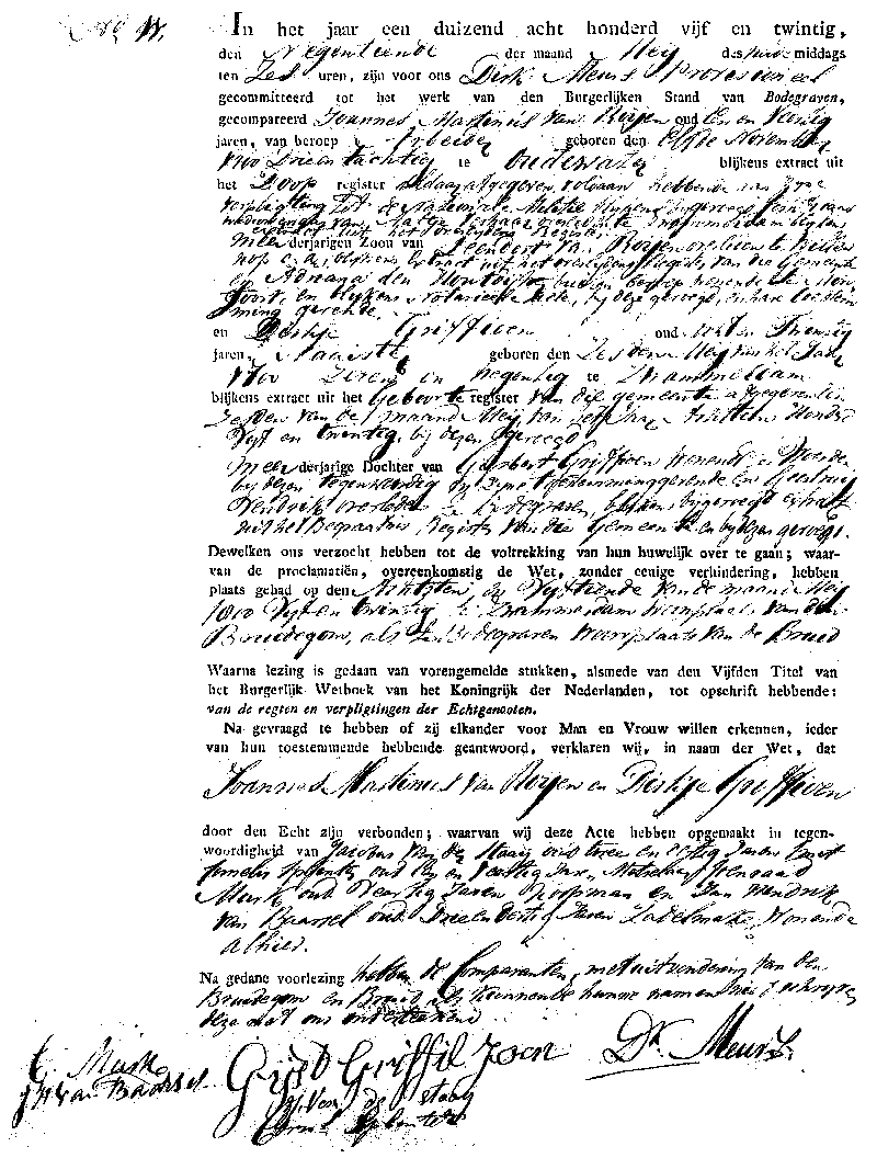 18250519 huw akte 11 Joannes M v Roijen - Dirkje Griffioen